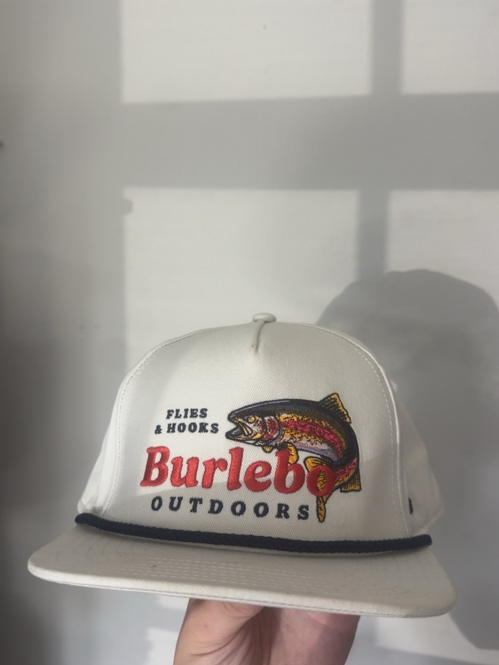 BURLEBO Kids White Cap with Multicolor Fish Patch
